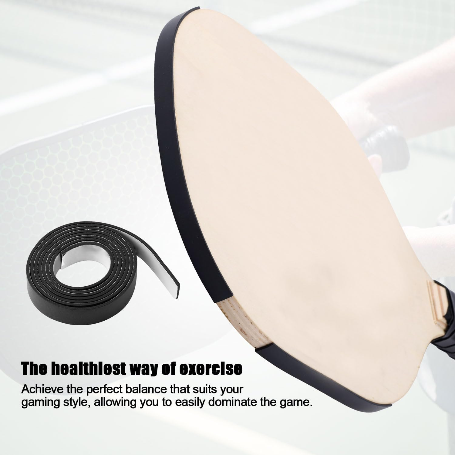 Gosknor Tungsten Tape, 0.39 Inch Width 50G Roll Weight Adhesive Lead Tape for Pickleball Paddles Customizable Alternative Weighted Tape for Pickleball Paddles, Black image number 6