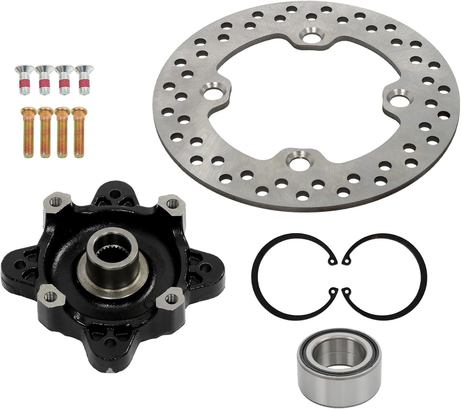 Waltyotur Front Wheel Hub Brake Disc Stud Kit Replacement for Polaris ACE RZR 570 500 800 900 Replacement for 5137127-067 5137659-067 5137539-067