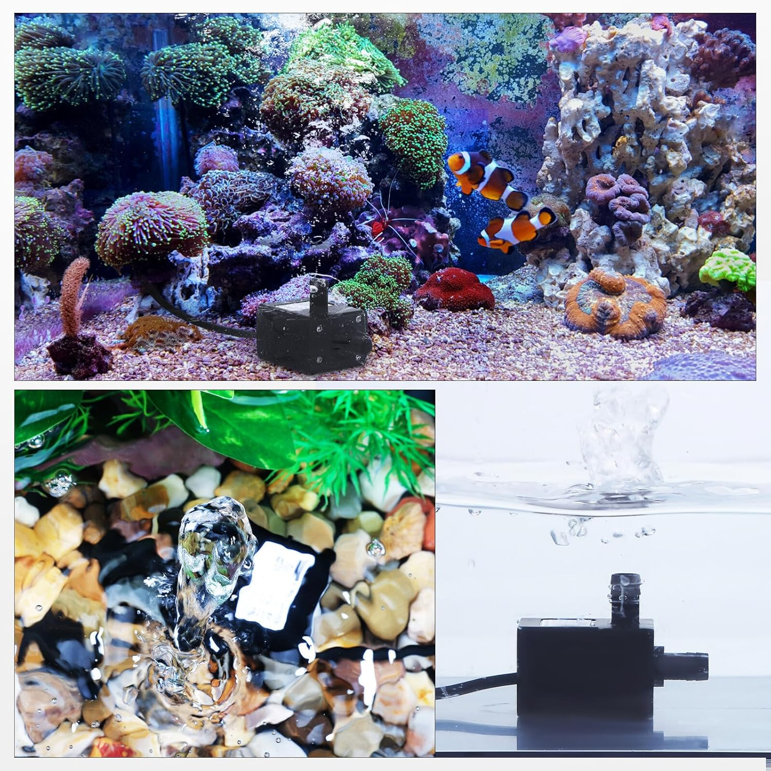 UPKOCH USB Mini Submersible Water Pump for Aquarium Fish Tank Portable Pet Fountain Pump with Multi-Function Oxygenation Filtration and Water Circulation Plastic Overheat Protection image number 4