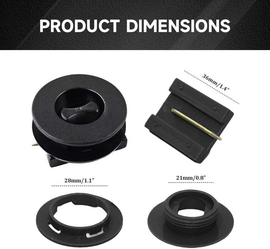 4PCS Universal Car Floor Mat Anti-Slip Fixing Clips, ABS Durable Locking Fastener Buckle Set for Securing Carpet Foot Pad, Easy Installation for Most Vehicles image number 1