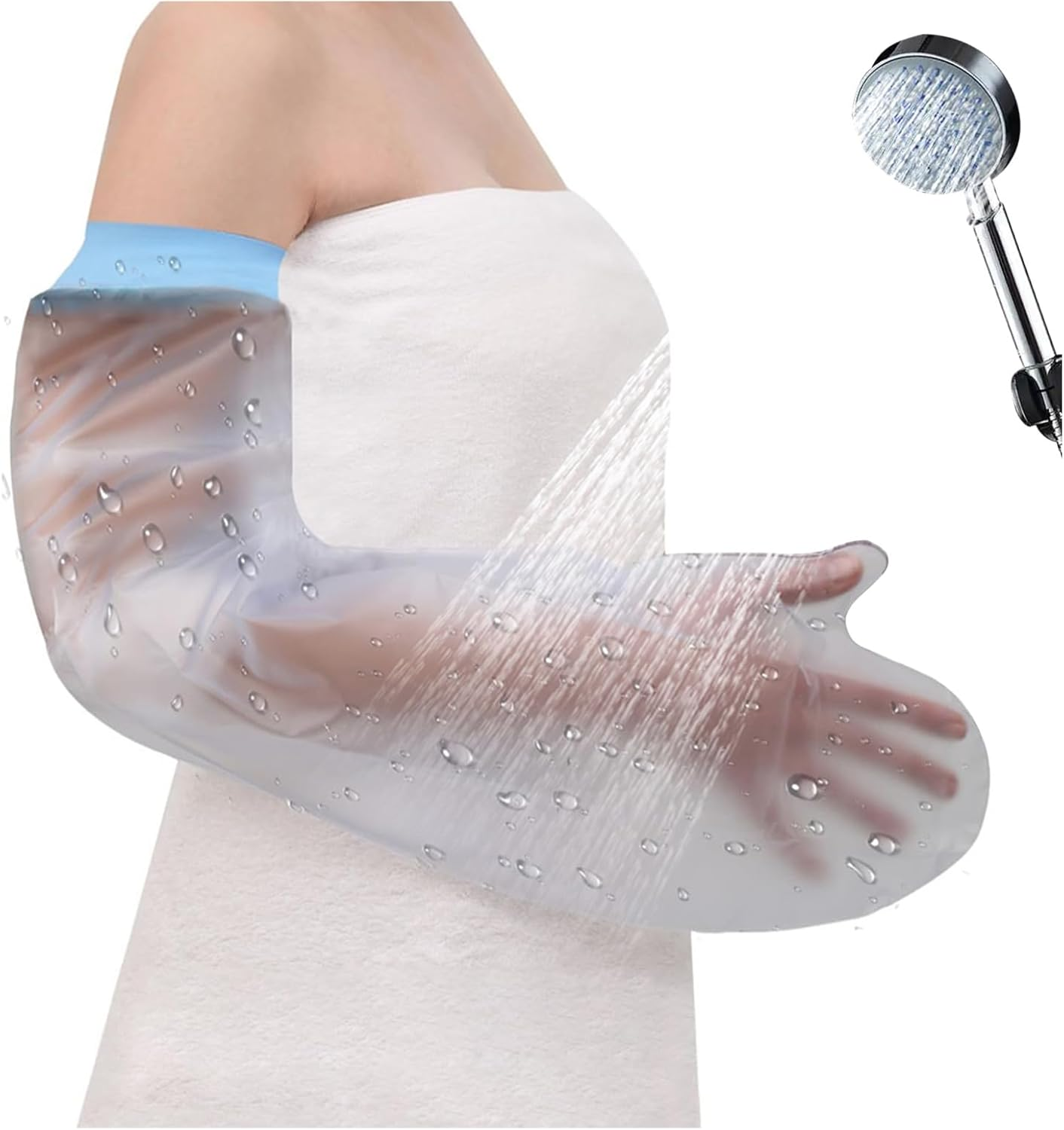 Waterproof Arm Cast Cover for Shower, Soft Comfortable Cast Shower Cover Cast Covers for Shower Leg after Surgery Cast Bag for Shower Reusable Adult Cast Protector image number 4
