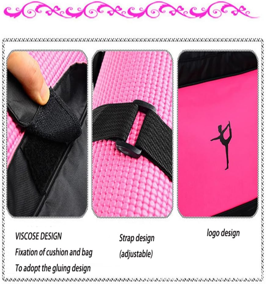 Large Capacity Yoga Bag with Yoga Mat Strap, Fitness Bag, Sports Bag, Travel Bag, Outdoor Handbag; a Handbag Suitable for Travel, Beach, Work, and Sports -Rose Red image number 1