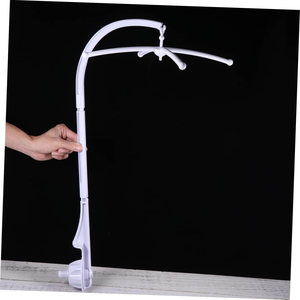 Kisangel 66Cm Baby Crib Mobile Arm Holder White Universal Baby Crib Musical Mobile Toy Holder for Nursery and Infant Bed Accessories
