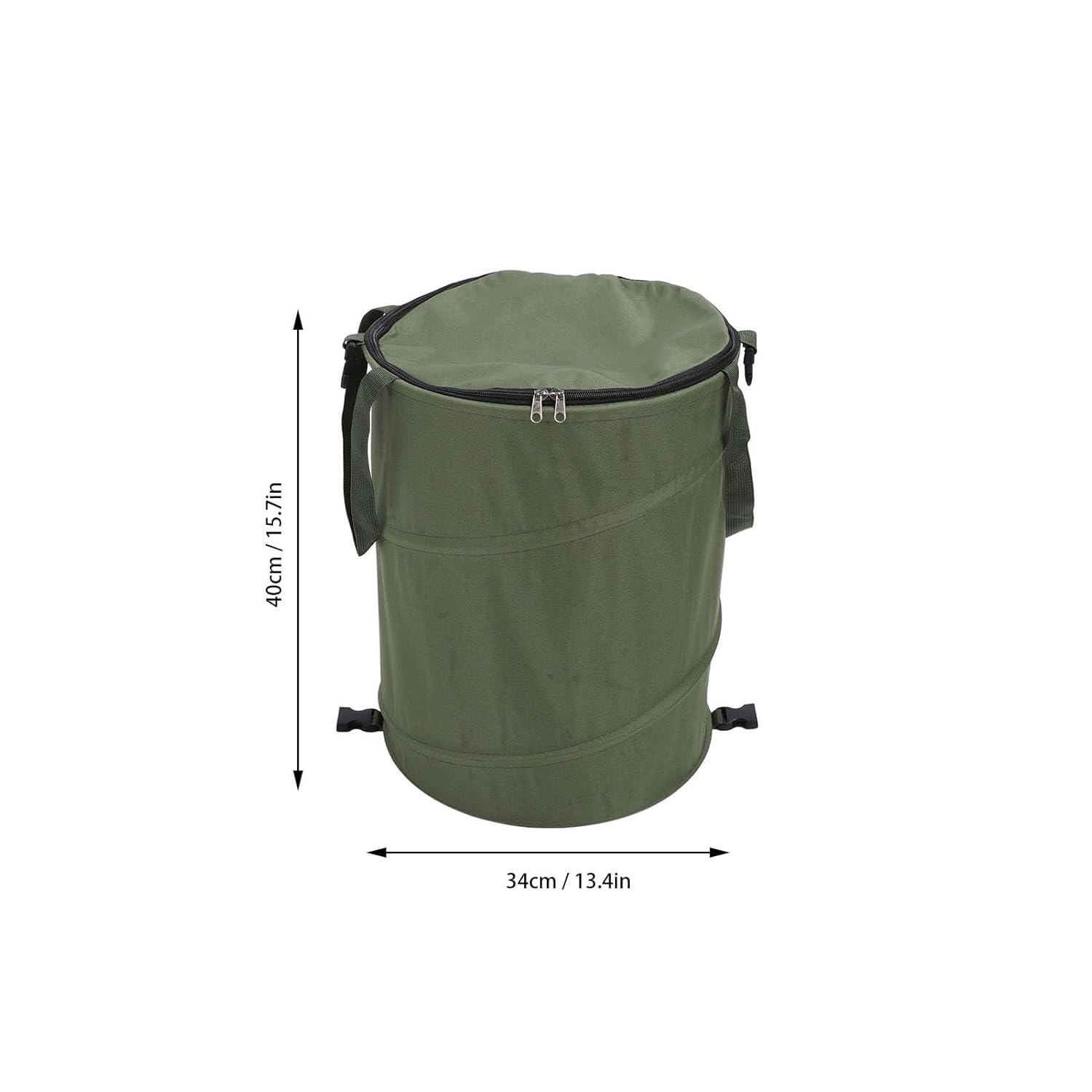 Collapsible Trash Can, Pop up Outdoor Garbage Can 600D Oxford Cloth Camping Trash Can Utility Container with Lid, Reusable Outdoor Trash Garden Yard Trash Bag for Camping,