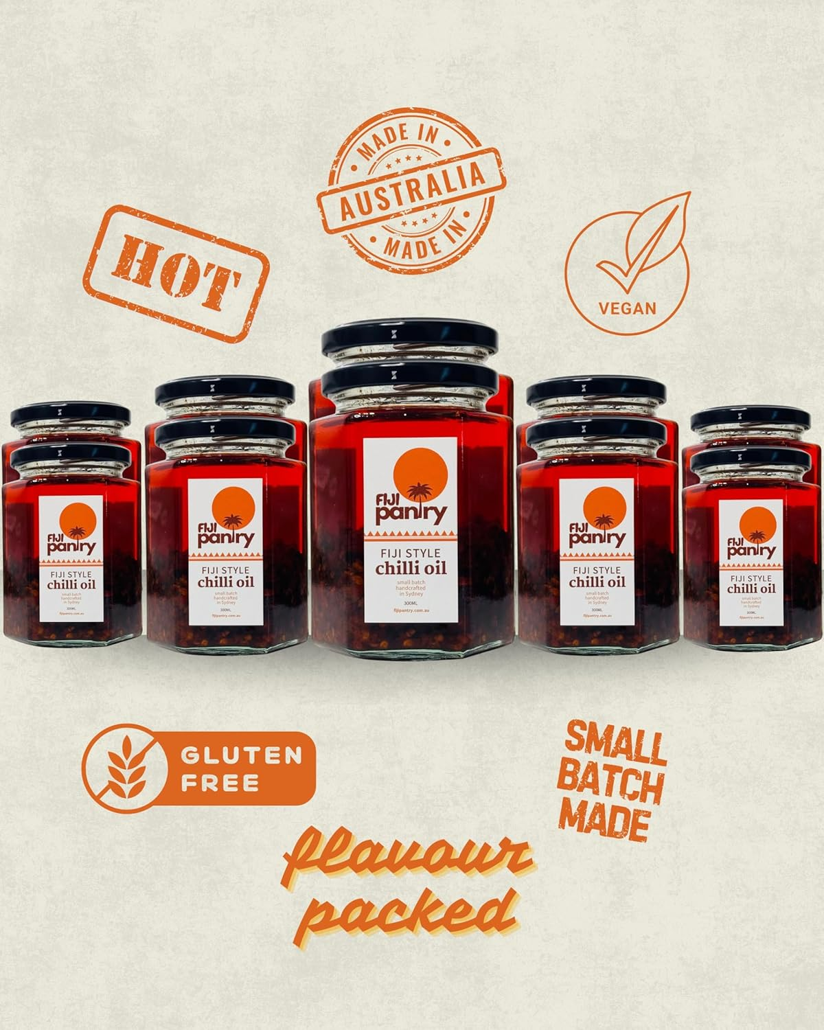 Fiji Pantry Chilli Oil, Handcrafted, Umami Flavour, Small Batch Made in Sydney, 300Ml image number 4