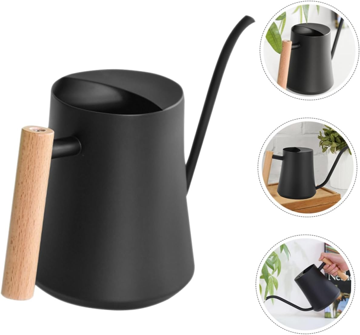 Indoor Plant Watering Pot Decorative Vintage Bamboo Tube Style Long Spout Gentle Watering Can for Succulent Flowers