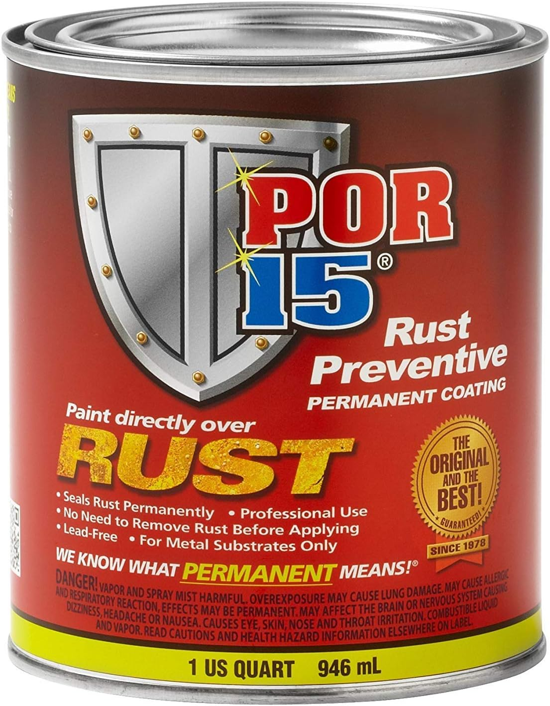 POR-15 45304 Silver Rust Preventive Coating - 1 Quart