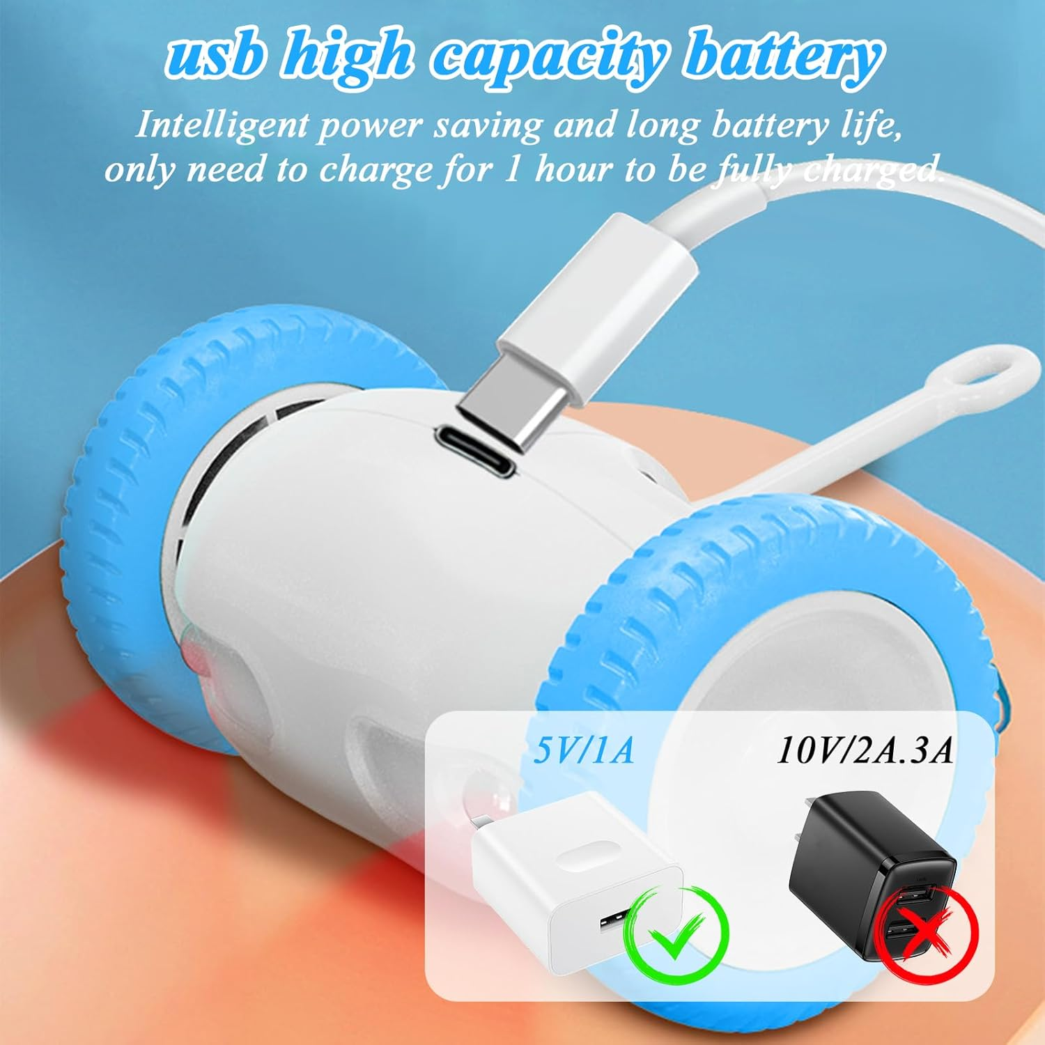 Interactive Cat Toys Automatic Feather Toy, Smart Pet Exersise Electric Toys with 2 PCE Feathers, Automatic Moving Wheels Cat Toys for Kitten Indoor image number 4