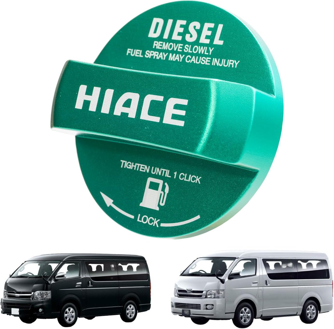 Fcc Custom Hiace BC-FCUVT-RE Fuel Cap Cover, Aluminum, Anodized Treatment, Regular, Red