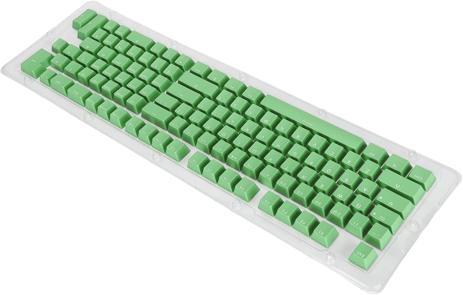 117 Keys Keycaps,Oem Height OPQ Opaque Keycaps, for 61/64/68/71/78/82/84/87 Keys Mechanical Keyboard (Black Red Letters)