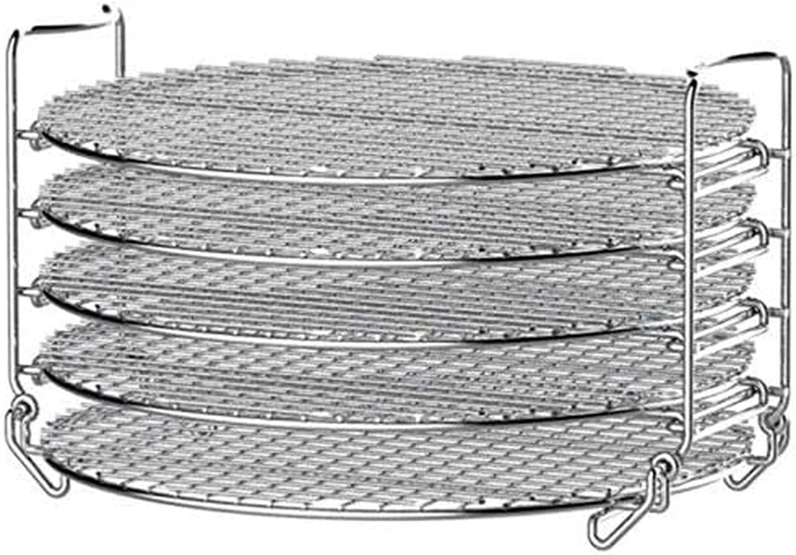 Grill Stand for Air Fryer, Dehydrator Stand for Ninja Foodi Accesories, with Five Stackable Layers Food Grade Stainless Steel Dehydrator Rack/59 image number 4