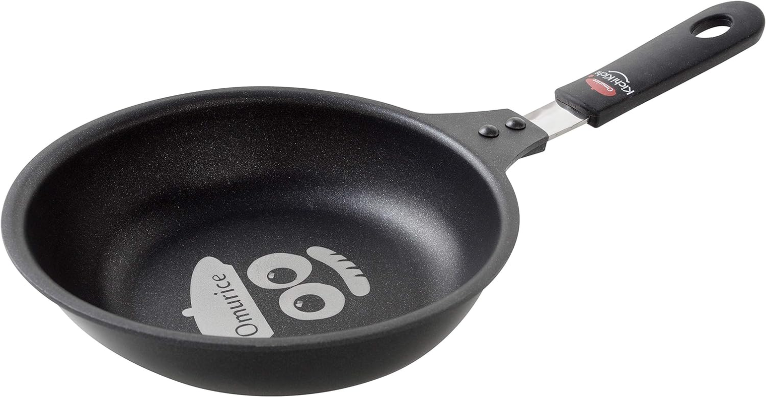 Ernest A-77340 Frying Pan, Supervised by a Well-Established Western Restaurant Kichikichi, Easy to Make Omelets (Deep and Long Tip, Egg Shape), Recipe Included (Ome-Chan Omelet Frying Pan), Popular image number 2