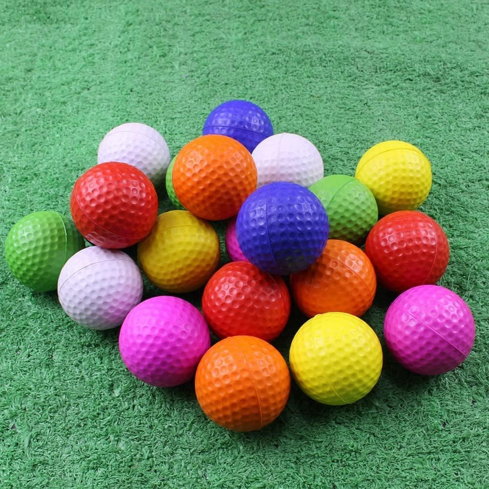Aribrnten 20 Pcs Air Golf Practice Balls,Foam Ball,Golf Training Indoor and Outdoor, for Backyard Hitting Mat,White image number 2