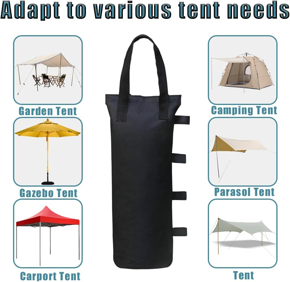 Cerkkapo Gazebo Sandbags, Pack of 8 Sandbags for Filling, 600D Oxford Thick Sandbag Weights for Gazebo, Weight Sand Bags for Gazebo, Sandbag for Pop-Up Gazebo, Tent, Parasol, 20 X 50 Cm image number 5