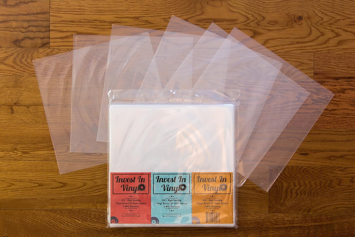 Invest in Vinyl 100 Clear Plastic Protective LP Outer Sleeves 3 Mil. Vinyl Record Sleeves Album Covers 12.75" X 12.5" Provide Your LP Collection with the Proper Protection image number 4