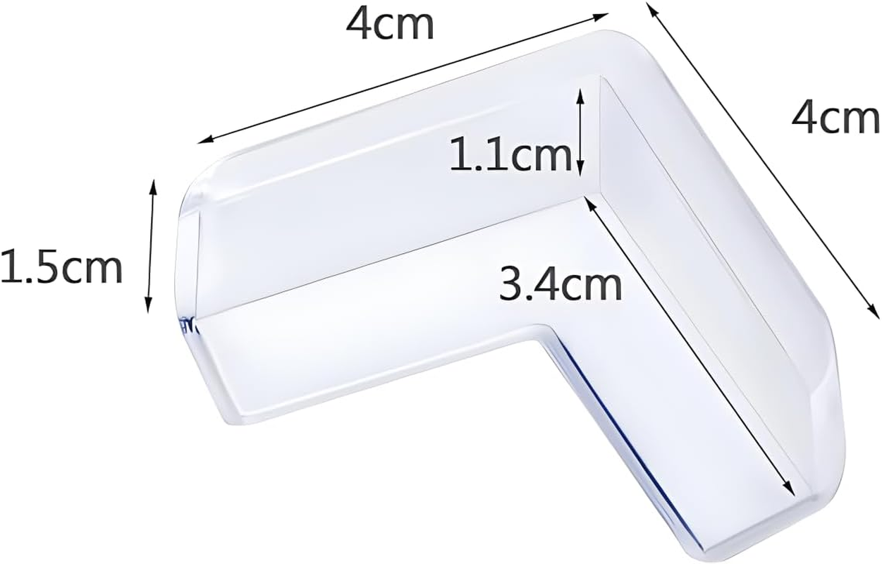 Furniture Corner Guard and Edge Safety Bumpers to Cover Sharp Furniture and Table Edges, Transparent 20 Pcs.(L Shape) image number 4