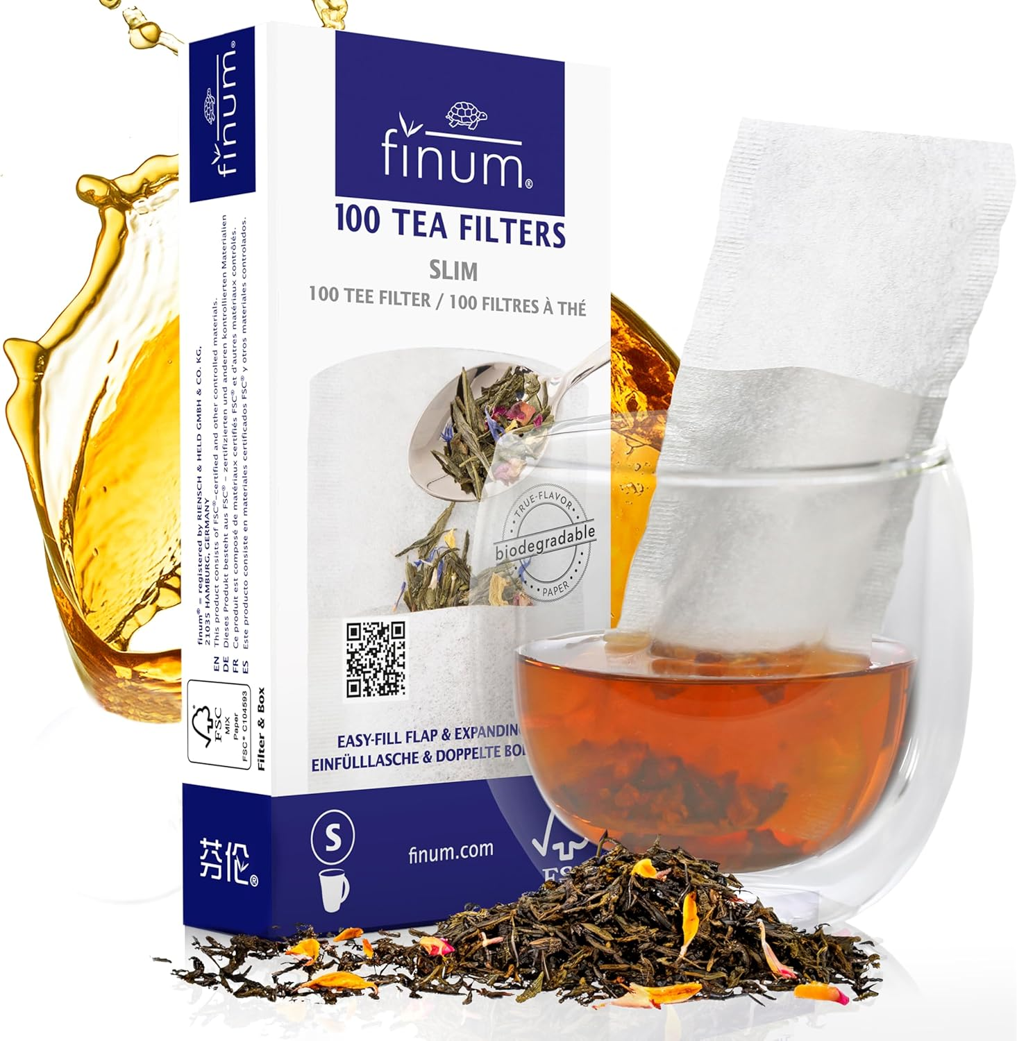 Finum 100 Tea Filters Slim image number 1