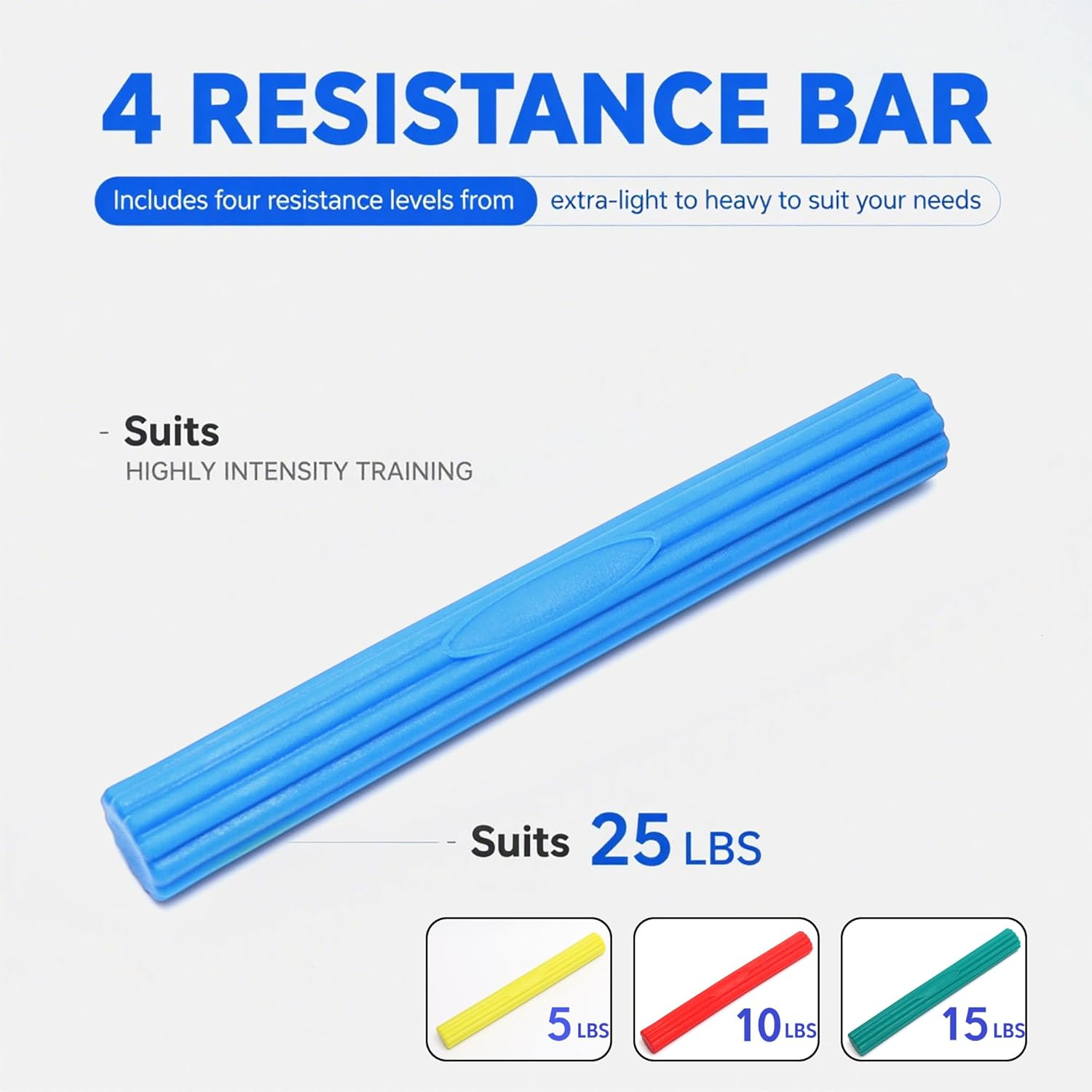 Flex Therapy Bar for Golfers Elbow & Tendinitis Relief &ndash; Resistance Bar for Wrist & Forearm Pain, Improve Grip Strength & Recovery &ndash; Physical Therapy & Rehab Training Tool image number 1