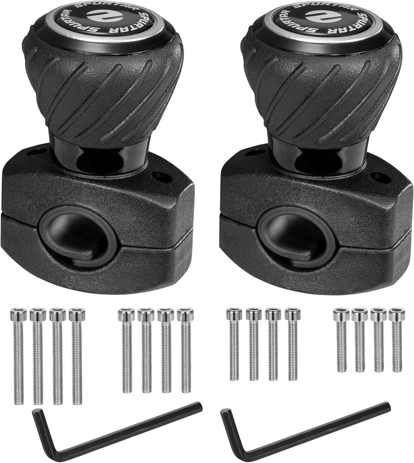 Spurtar Steering Wheel Knob Spinner, 2Pack Universal Car Suicide Knob Power Handle Spinner Fit for Cars, Truck, Forklift, Mower, Tractor, Boat, Golf Cart &ndash; Black image number 1