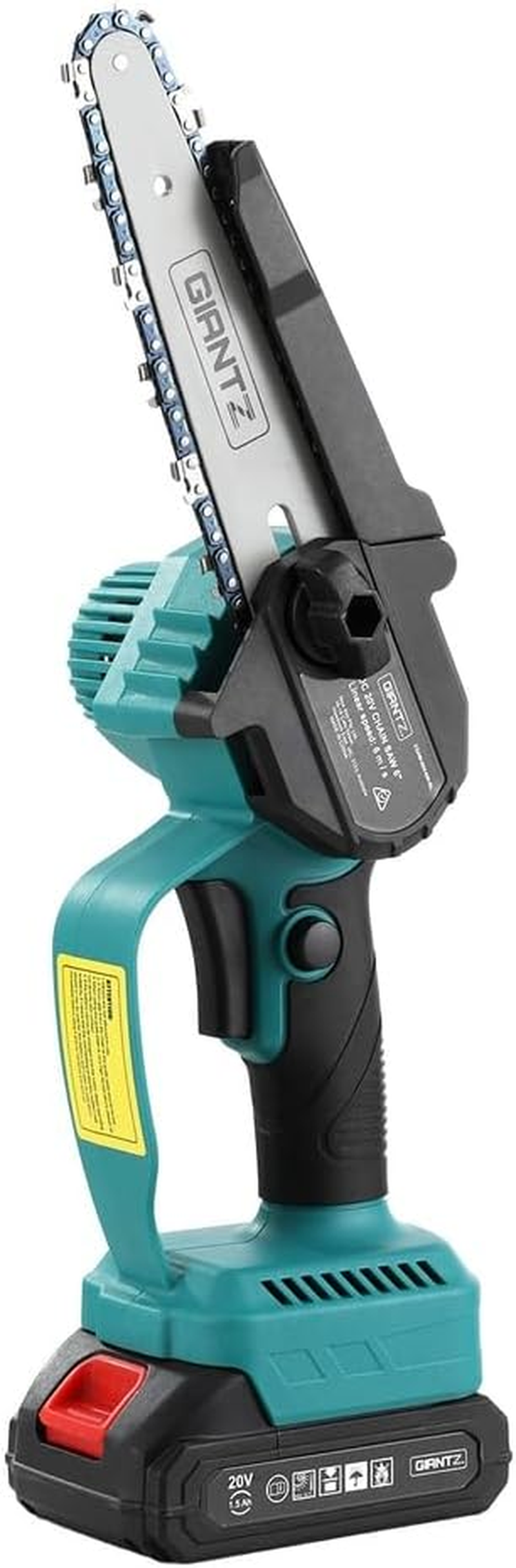 Giantz Mini Chanisaw, 6 Inch Electric Small Chainsaw Cordless Cutting Tool Chain Saw with 2 Packs 1500Mah Batteries, for Tree Branch Trimming Wood Cutting Logging Garden Tree image number 1