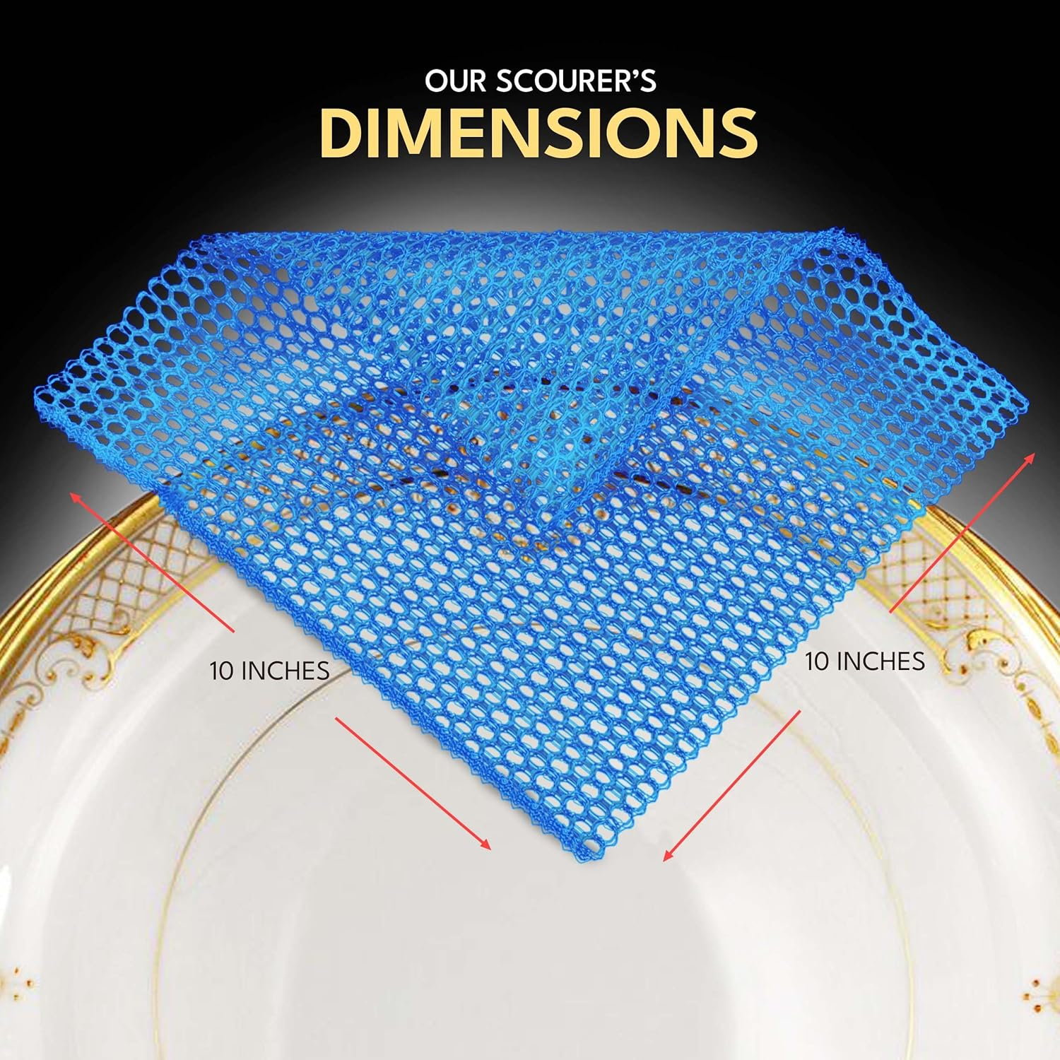 Non Scratch Dish Scrubbers for Cleaning Dishes (3PK) - Reusable Kitchen Sponge - Replace Dish Sponges for Washing Dishes - Best Household Scrubbing Pad & Alternative Dishwashing Scrub Pads Supplies image number 6