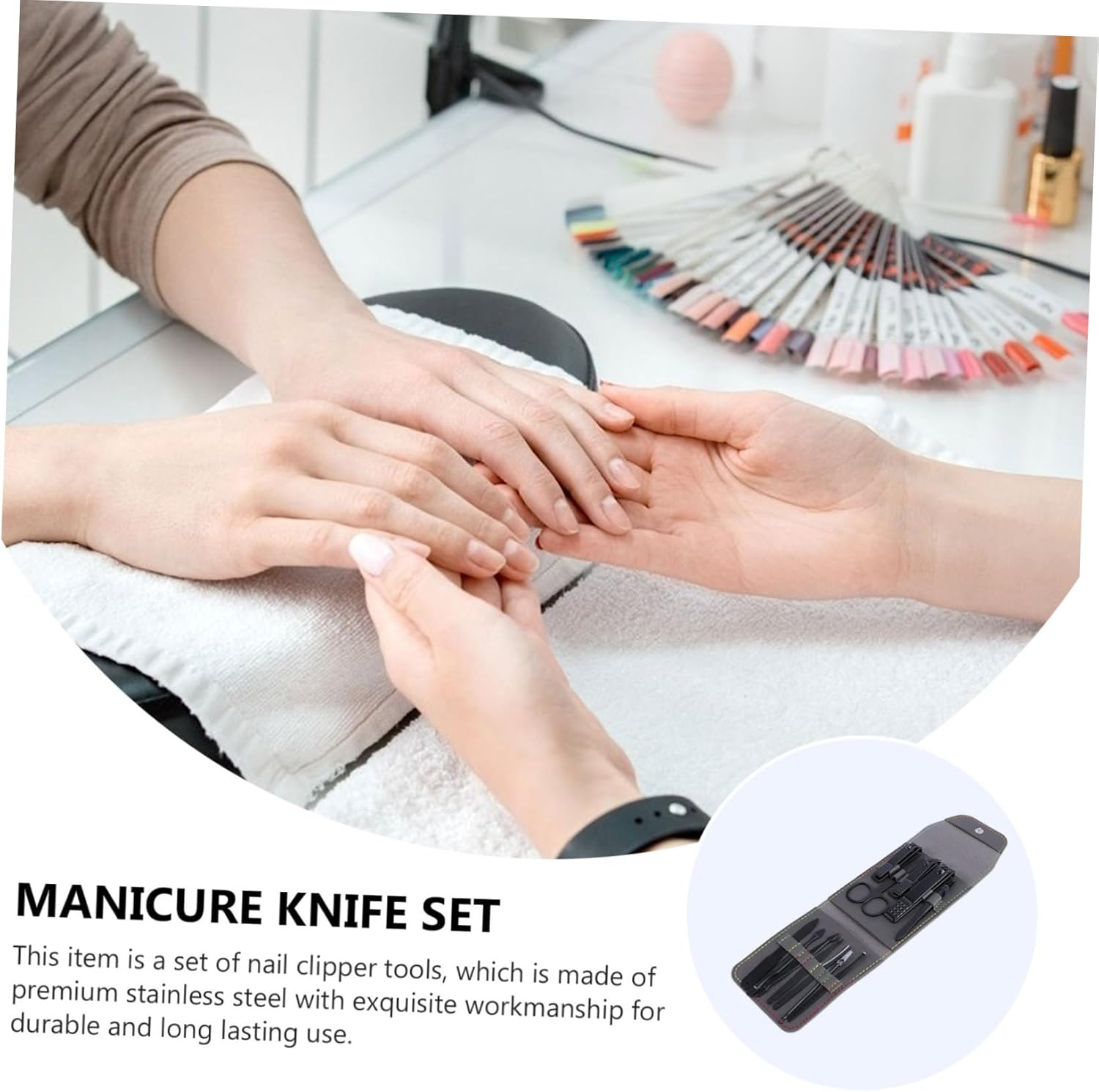 FRCOLOR 12Pcs Nail Tools Kit Nail Clippers Set Cuticle Trimmer Professional Manicure Tools Stainless Steel Care Kit