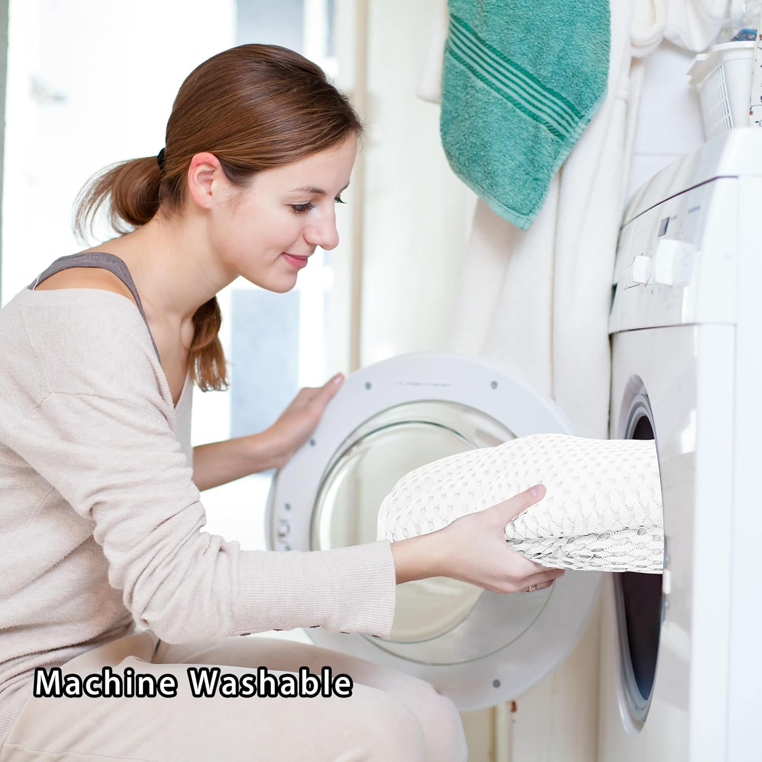 Rwotlls Bath Pillow, Ergonomic Luxury Bathtub Pillow for Tub Head,Neck, Shoulder and Back Support, Headrest with Soft 4D Mesh Fabric and 6 Strong Non-Slip Suction Cups, 2 Pack (White) - Grey+White image number 1