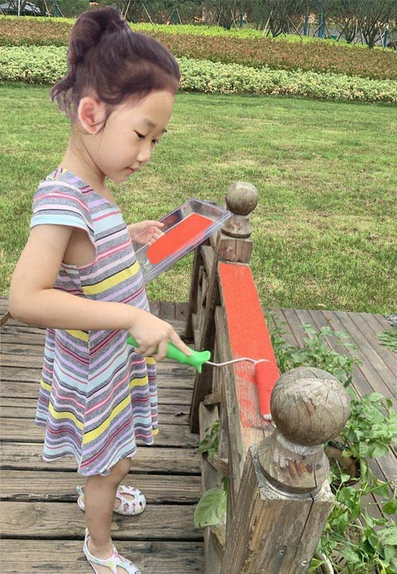 Magimate Small Paint Roller Set, 4 Inch Paint Rollers for Walls, Cabinets, Deck Railing Painting, Mini Paint Roller Covers, Pack of 10