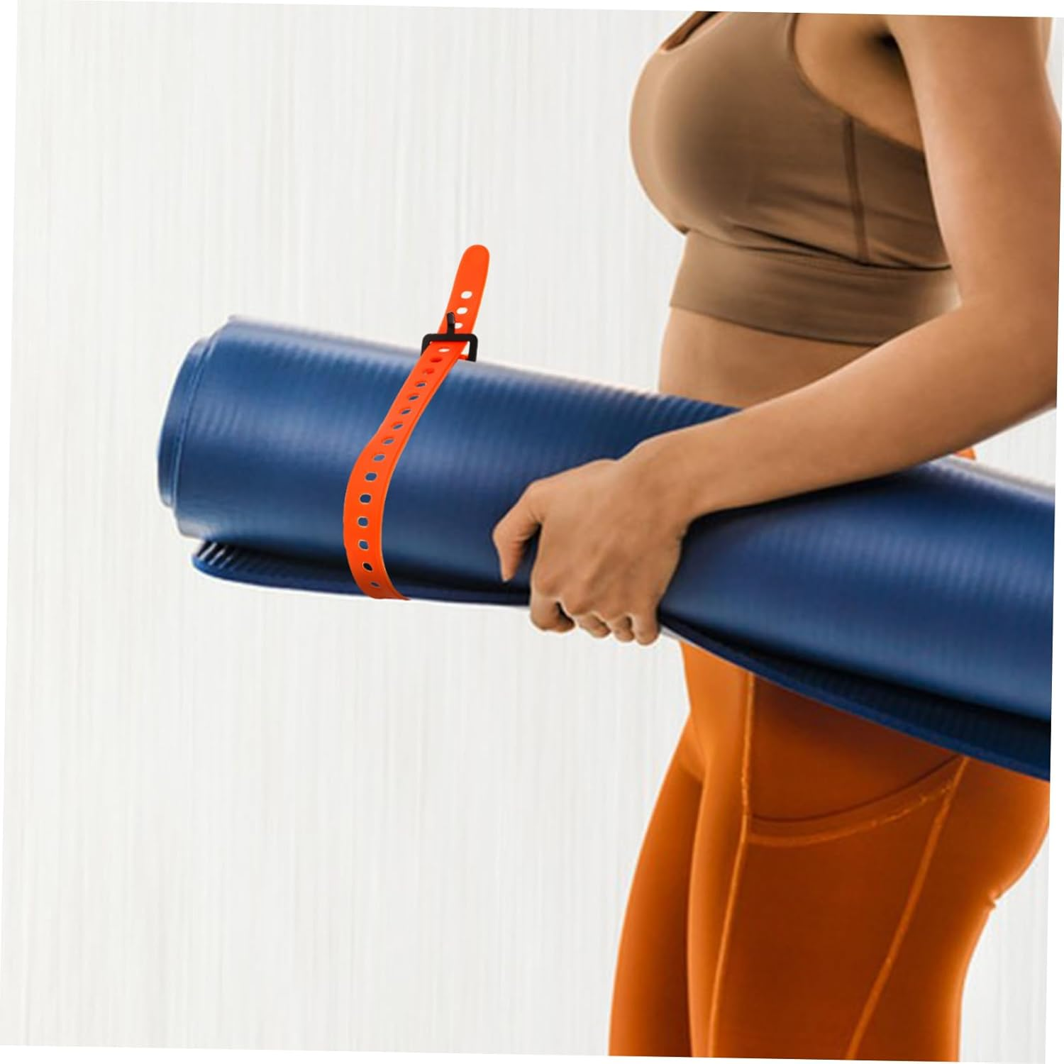 INOOMP Heavy Duty Luggage Strap Quick Release Buckle for Camping and Travel Multi-Purpose Tie down Strap for Secure Luggage and Gear Rubber Construction Orange Version image number 2