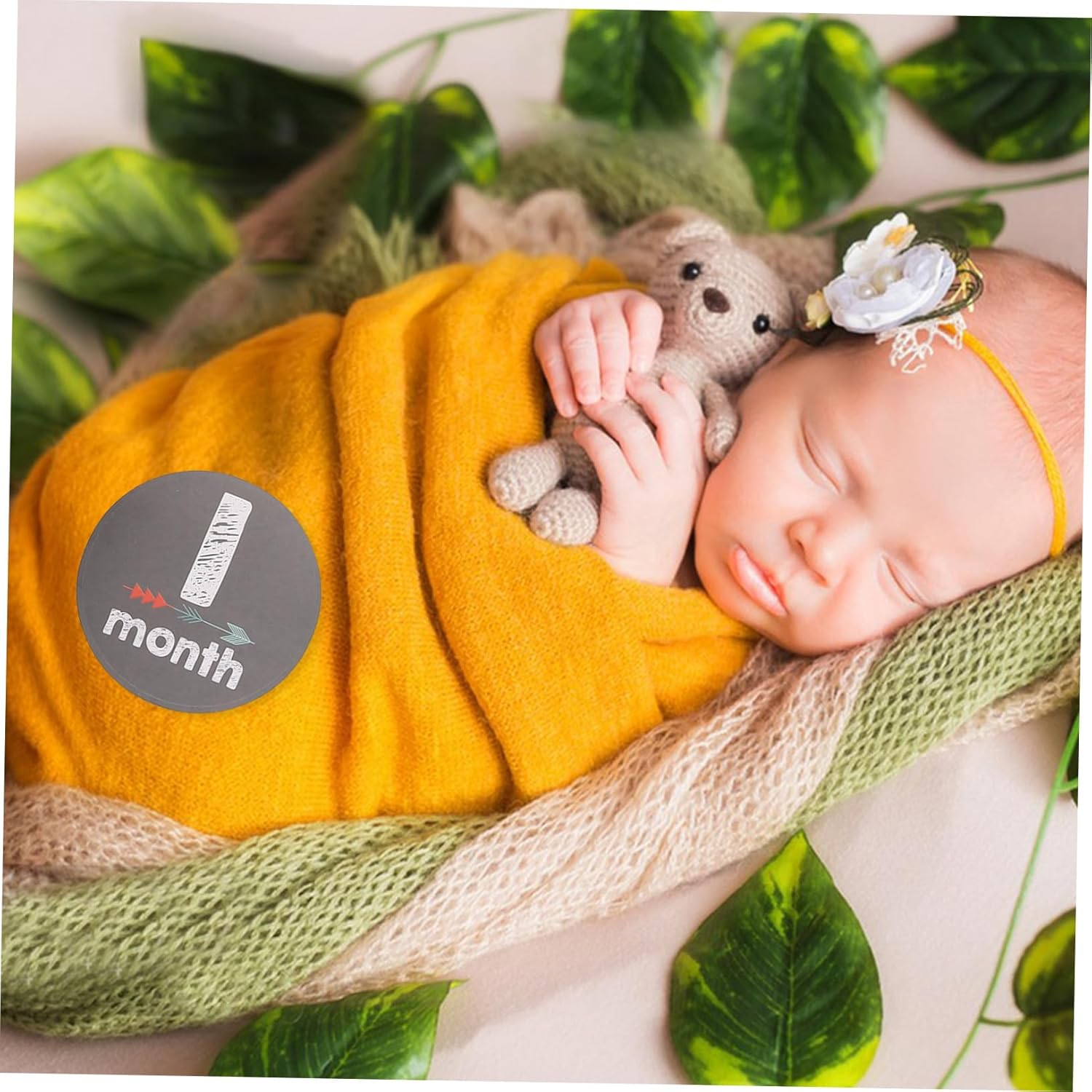 Newborn Milestone Stickers Months Digital Monthly Photo Props for Shower Gifts Months