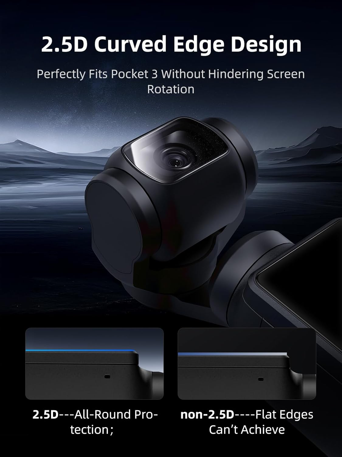 Llano DJI Osmo Pocket 3 Screen Protector, Osmo Pocket 3 Accessories, 9H Tempered Glass, Ultra-Clear, Anti-Scratch, High Touch Sensitivity, Easy Bubble-Free Installation with Alignment Kit &ndash; 2 Pack image number 5