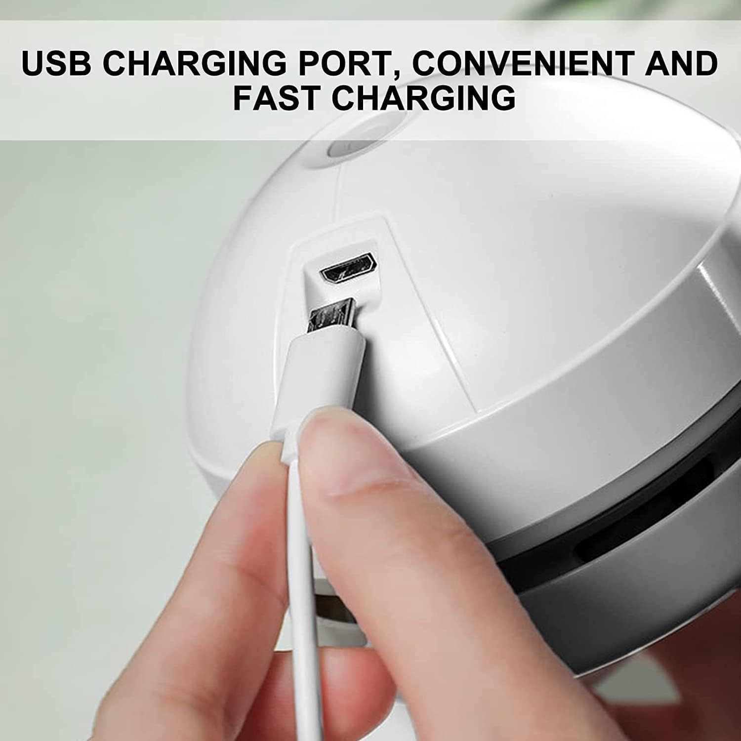 Mini Table Vacuum Cleaner, Portable Cordless Vacuum Cleaner, USB Rechargeable Vacuum Cleaner, High Suction Power Mini Table Vacuum Cleaner Desk for Deskto Cleaning Crumbs image number 4