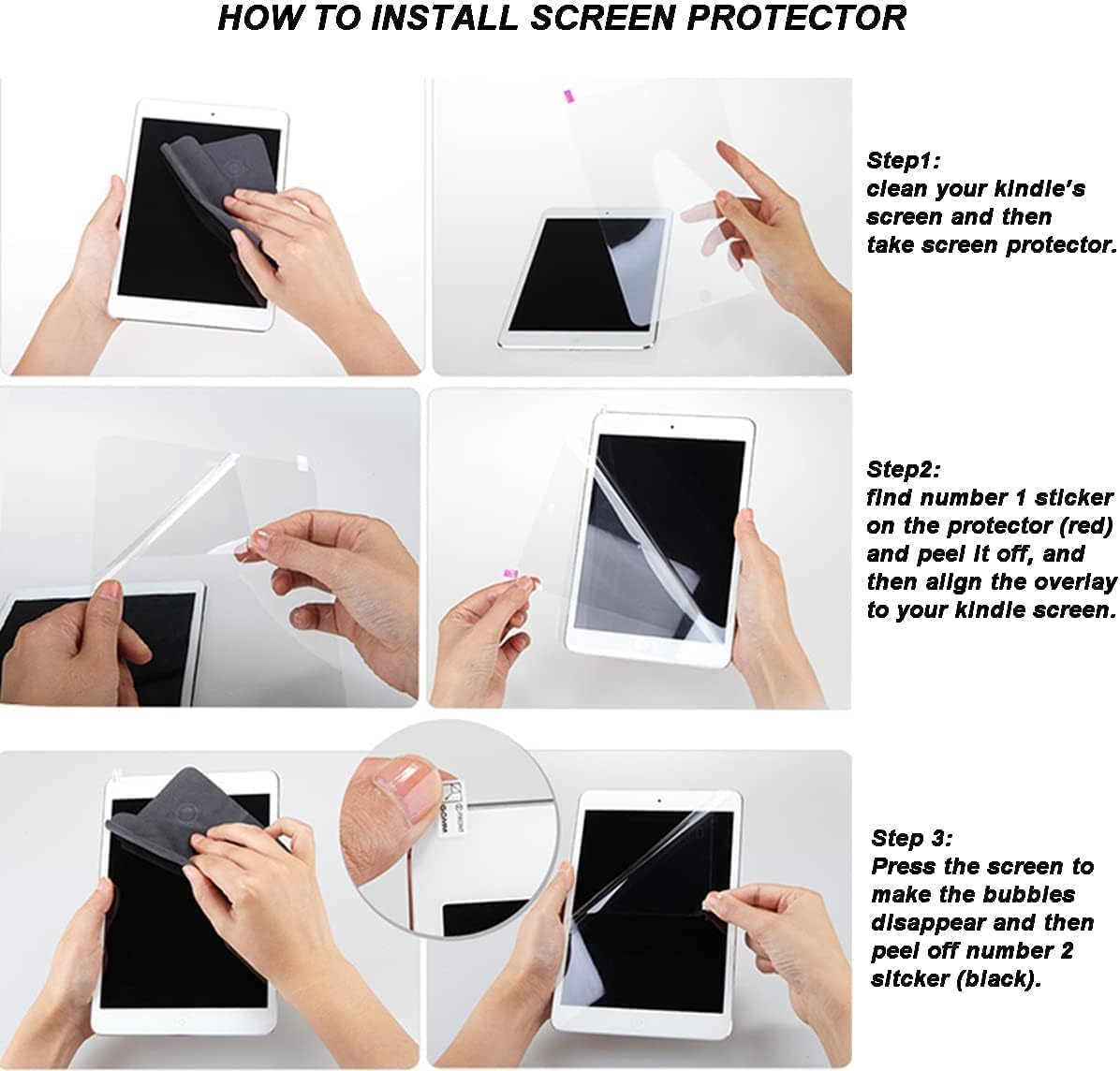 TR4U 2-Pack Anti-Glare Screen Protector for 7" All-New Kindle Paperwhite 12Th Gen or Kindle Colorsoft Signature Edition 7" 2025, PET Material, Full Coverage image number 1