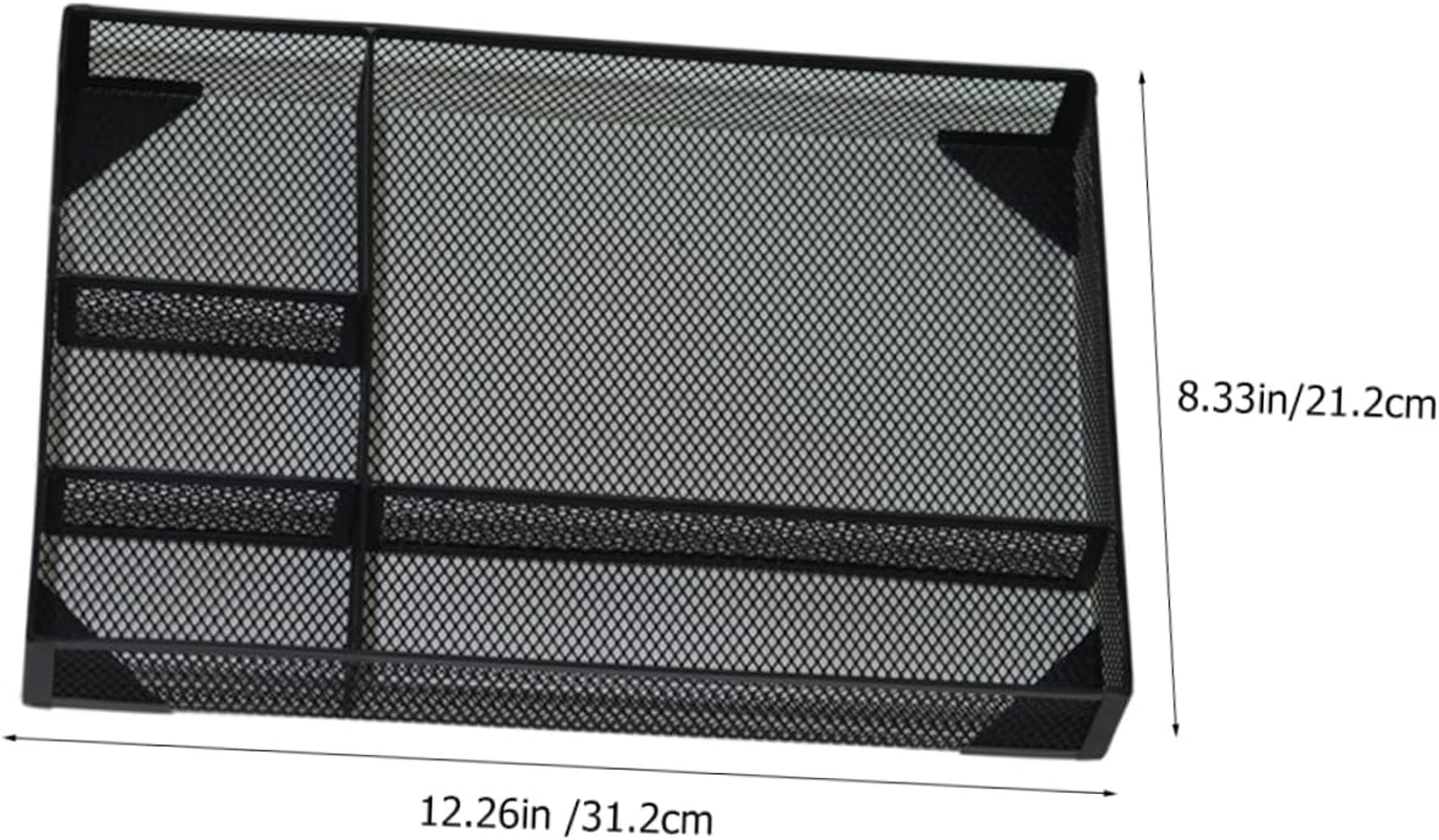 Parliky Mesh File Rack Metal Holder for Desk for Office Organization File Basket for Desk for Home Storage Folder Holder image number 6