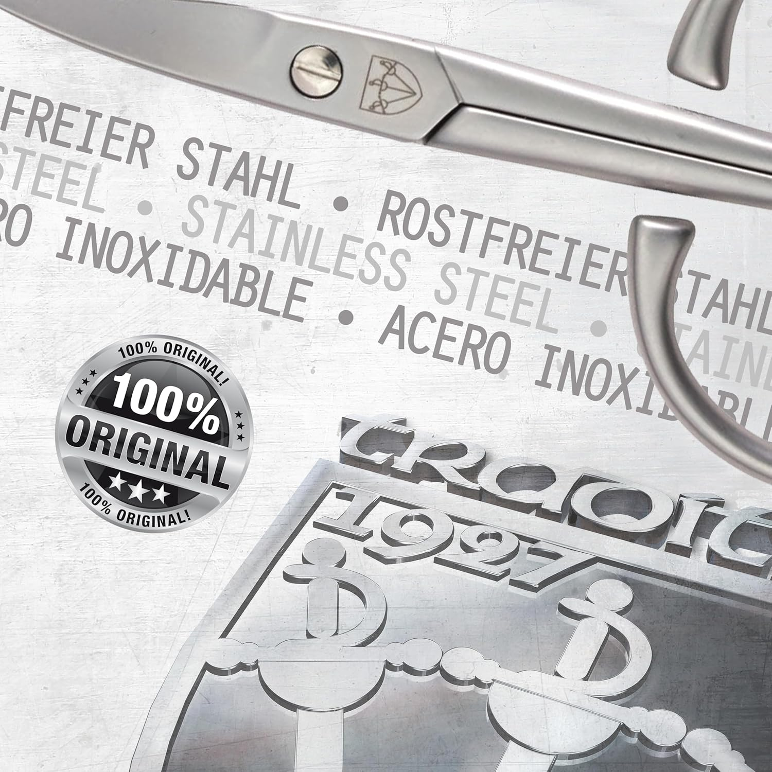 3 Swords Germany - Brand Quality STAINLESS STEEL INOX CURVED NAIL SCISSORS with Case Manicure Pedicure Grooming for Professional Finger & Toe Nail Care by 3 Swords, Made in Solingen Germany (7384)