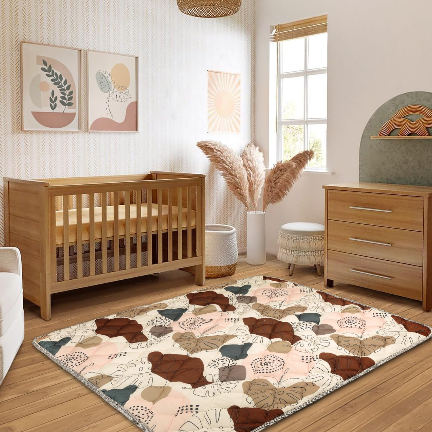 Baby Play Mat for Floor, 200&times;180Cm Play Mats for Playpen, Thicken Soft Padding Playmats for Babies, image number 6