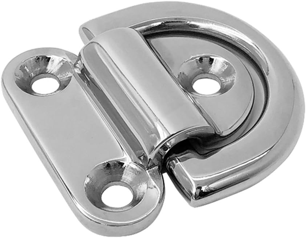 8Pcs 6Mm Folding Deck Pad Eyes/Lashing D Ring Tie Point Anchor Fixing - Marine Grade 316 Stainless Steel image number 3