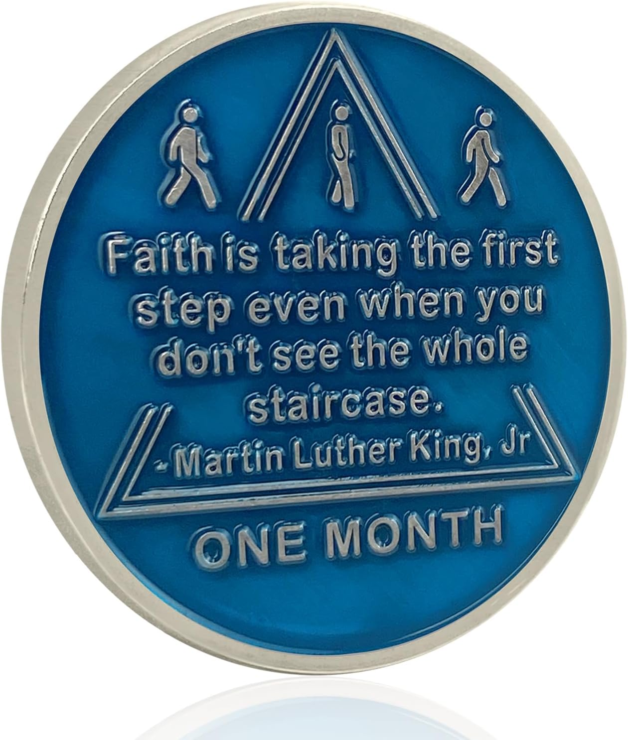1 Month Sobriety Coin AA Chips and Medallions One Month Sobriety Chip 30 Days Sobriety Gifts for Men Women Alcoholics Anonymous Gifts Addiction Recovery Gift image number 1