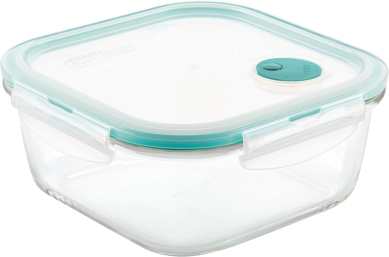 Locknlock Boroseal Square Oven Glass Food Container 500Ml Capacity, Borosilicate Glass, Heat Resistant to 400&deg;C, Patented Four-Hinge Locking System,100% Airtight, Leak-Proof Storage - Clear image number 2