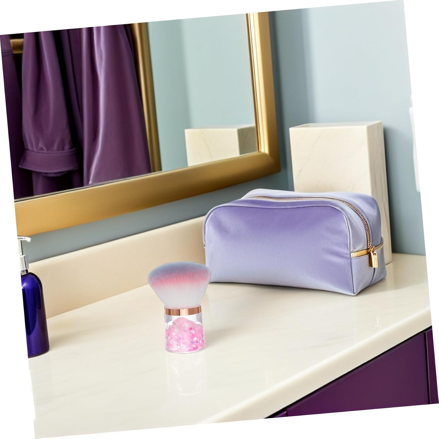 EPIGEIST Flower Shape Nail Dust Brush for Nail Art Soft Portable Powder Remover Duster Optimized Grip Cleaning Tool and Makeup Easy Maintenance Professional Manicure Accessory image number 4