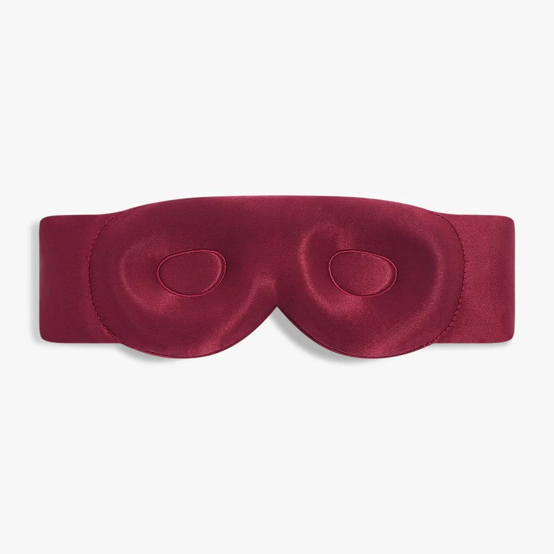 Dore & Rose Aura Sleep Mask, 100% Light Blocking Mulberry Silk Eye Mask (23 Momme), Extra Room for Lashes, Reduces Eye Bags & Dark Circles, Adjustable Travel Deep Sleep Mask for Men & Women