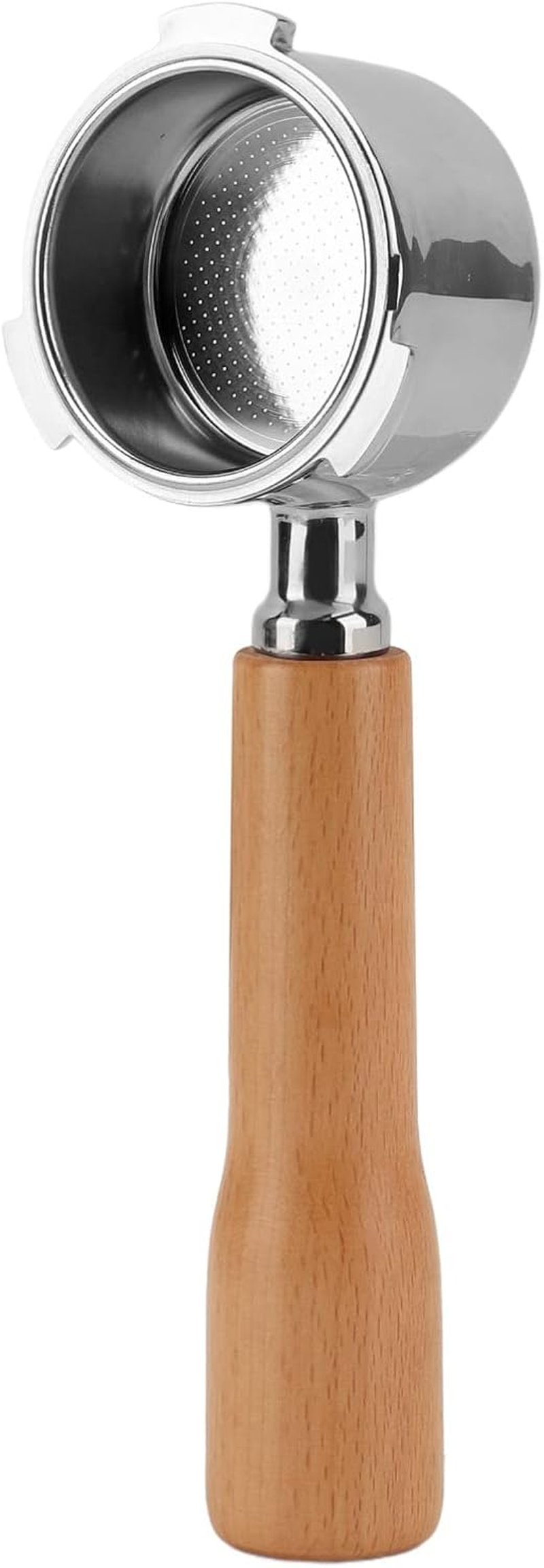 51Mm Espresso Portafilter, Bottomless Portafilter Filter Basket Coffee with Stainless Steel and Walnut Handle, Solid Wood Handle, Easy to Use, Unique (C1 Beech) - F Jacoranda image number 2