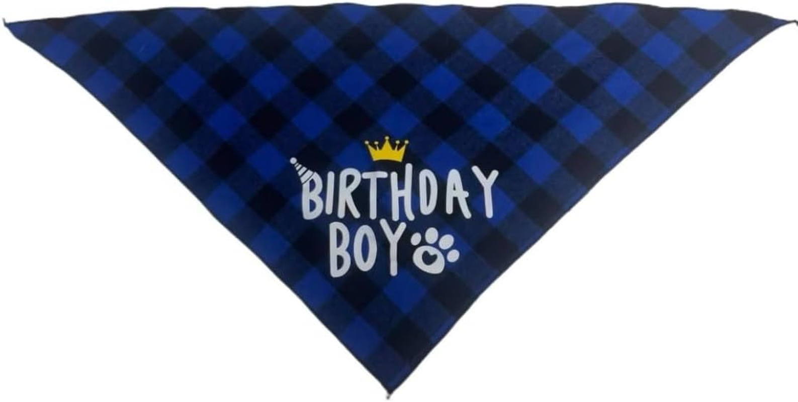 Generic Dog Birthday Hat Bandana - Complete Set with Hat, Bandana, Scarf, Bow, Banner (Blue, One Size) image number 4