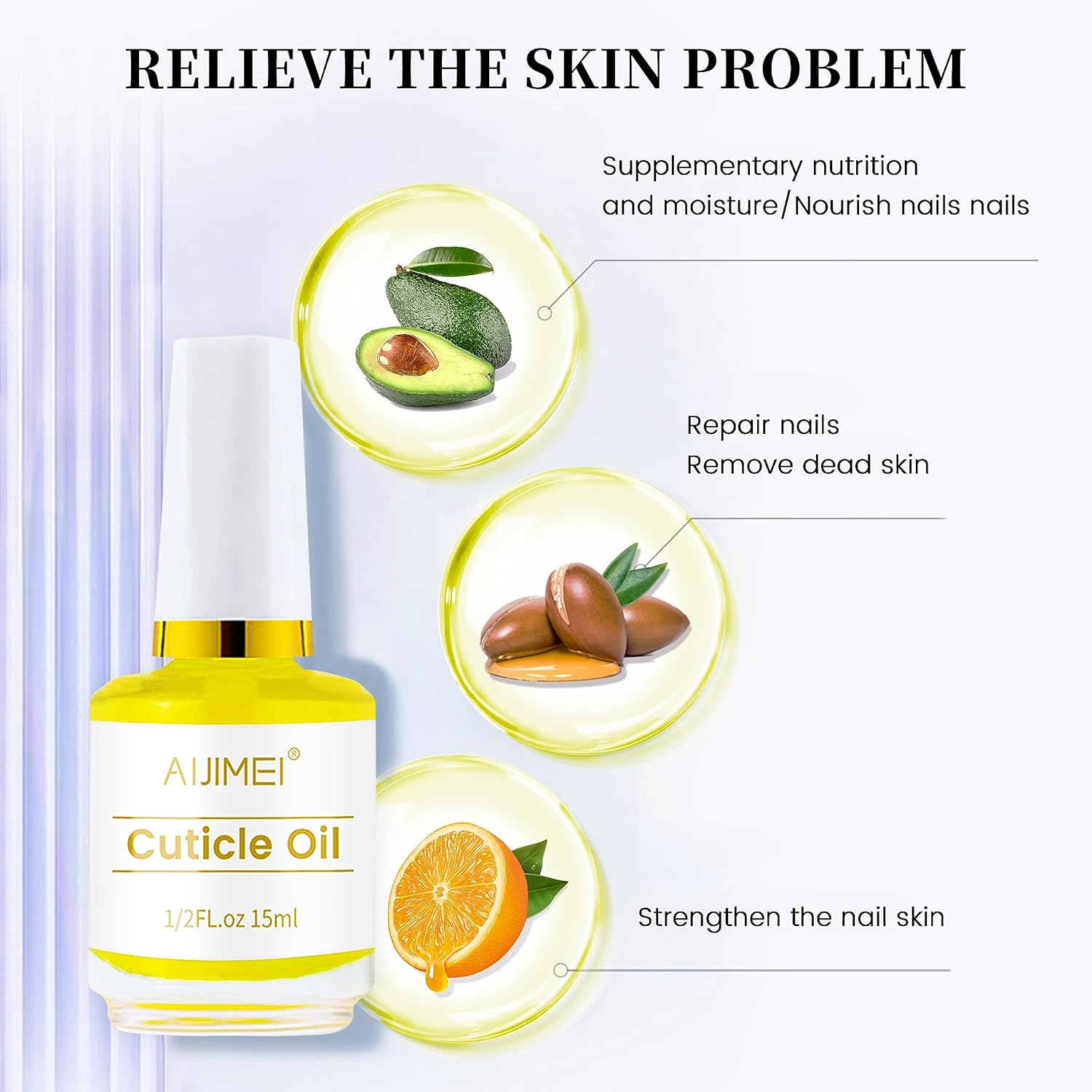 AIJIMEI 4In1 Professional Nail Kit Cuticle Remover Gel Cream Calcium Primer for Strengthening Nails Care with Nail Hardener Nail Strengthener & Cuticle Oil Pen image number 5