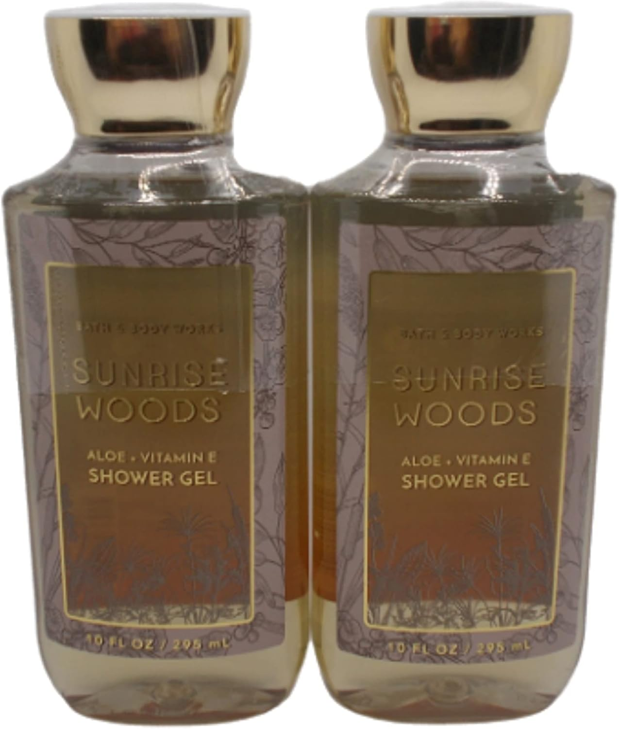 Bath and Body Works Gift Set of 2 - 10 Fl Oz Shower Gel (Sunrise Woods)