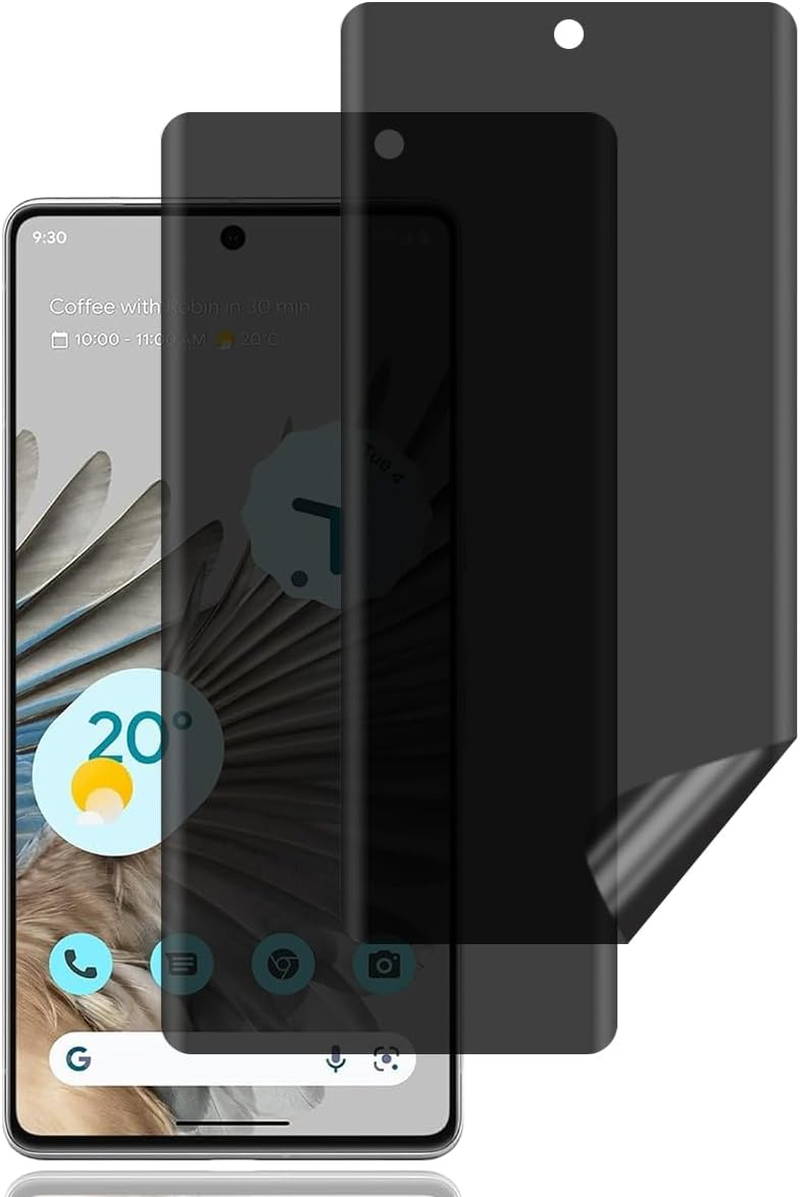 Privacy Screen Protector for Google Pixel 7 Pro [Pack of 2], Privacy Film, Privacy Film, Scratch-Resistant, Bubble-Free, Anti-Fingerprint, Anti-Spy TPU Screen Protector for Google Pixel 7 Pro image number 4