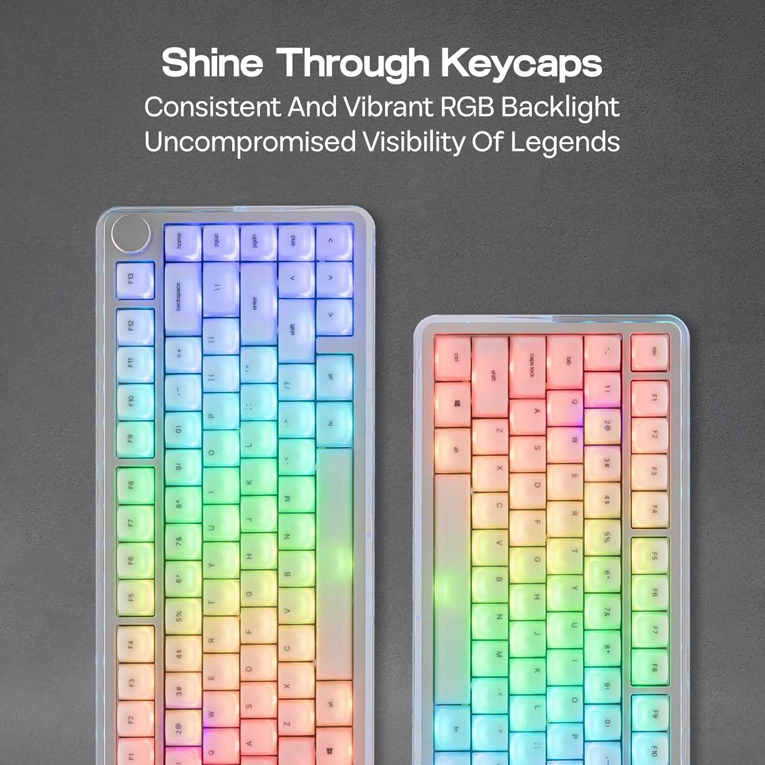 EPOMAKER Aegissil Keycap Set, Silicone Material, Cherry Profile, 113 Keys, 65%/75%/96%/Full Size, Custom Keyboard Keycaps Set for Cherry MX, Kailh, Outemu, Gateron Mechanical Gaming Keyboard (White) image number 4