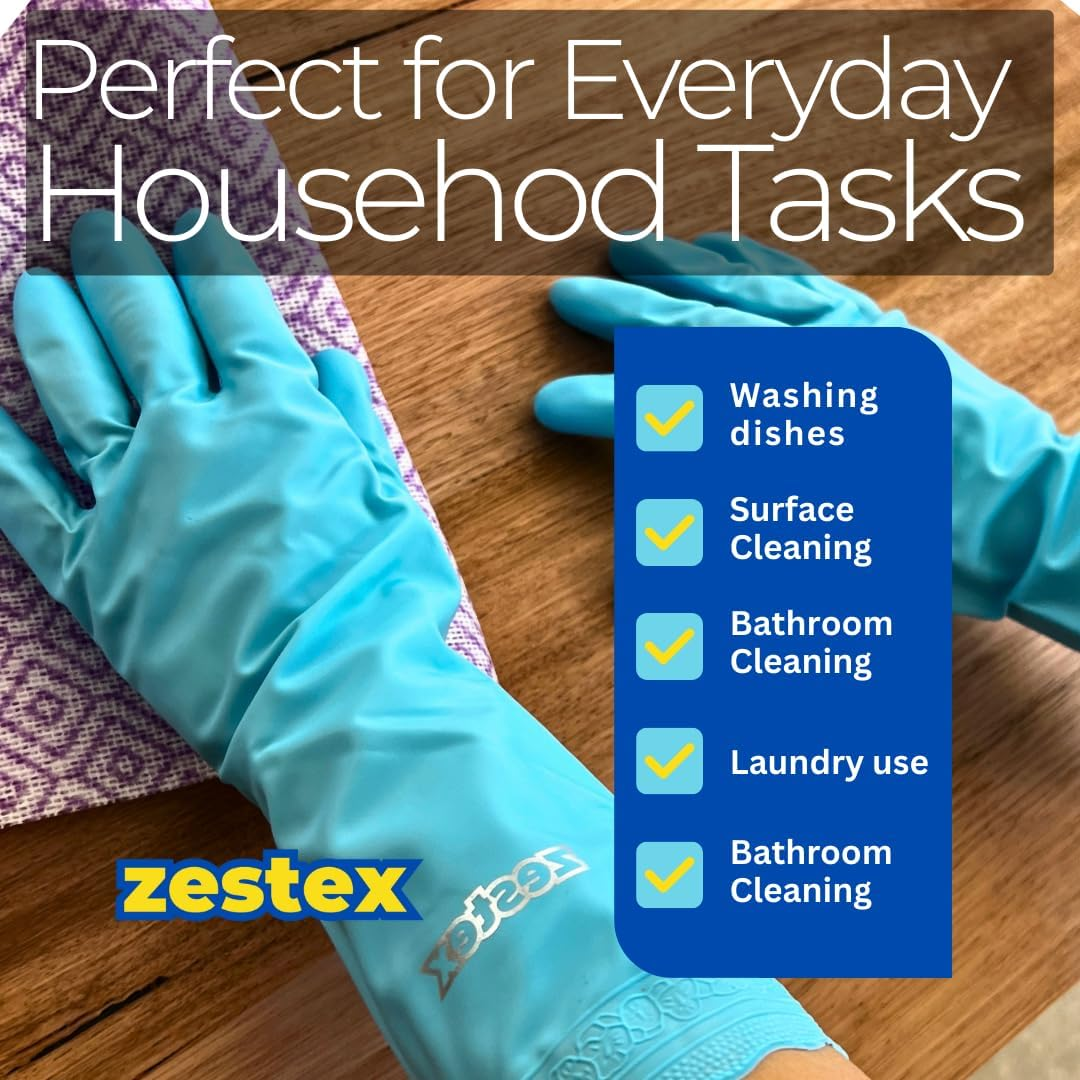 Gentle on Hands Dishwashing Gloves &ndash; 2 Pairs Reusable Thin Cleaning Gloves for Sensitive Skin, Flexible and Comfortable for Everyday Household Tasks image number 3