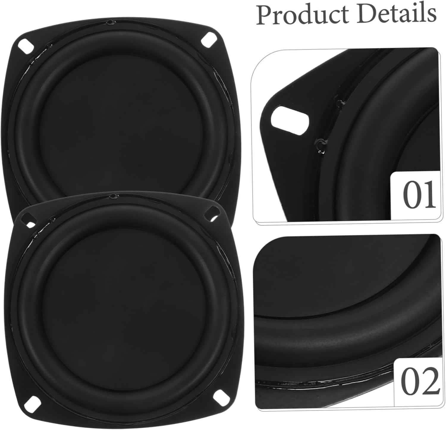 TIDTALEO 2PCS Loudspeaker Vibrating Membrane with Plastic Frame and Bass Diaphragm Plate for Woofer Replacement Enhanced Low Frequency Sound for Home and Mobile Audio image number 2