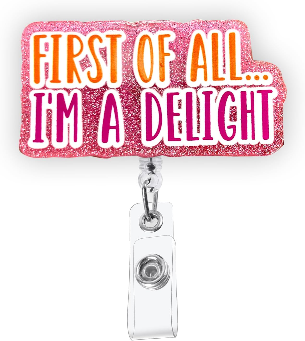 Sani Wipes Funny Badge Reel, Cute Nurse Doctor Work Badge Holder with Retractable Clip, Nursing Student RN CNA LPN MA Medical Worker ID Name Badge Buddy, Fun Healthcare Badge Accessories